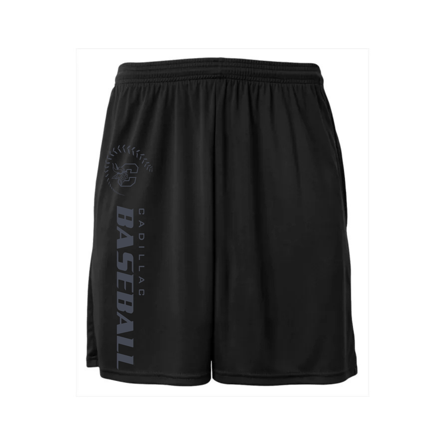 BLACKOUT Cadillac Vikings Baseball DRI-FIT Cooling Performance Shorts w/ Pockets