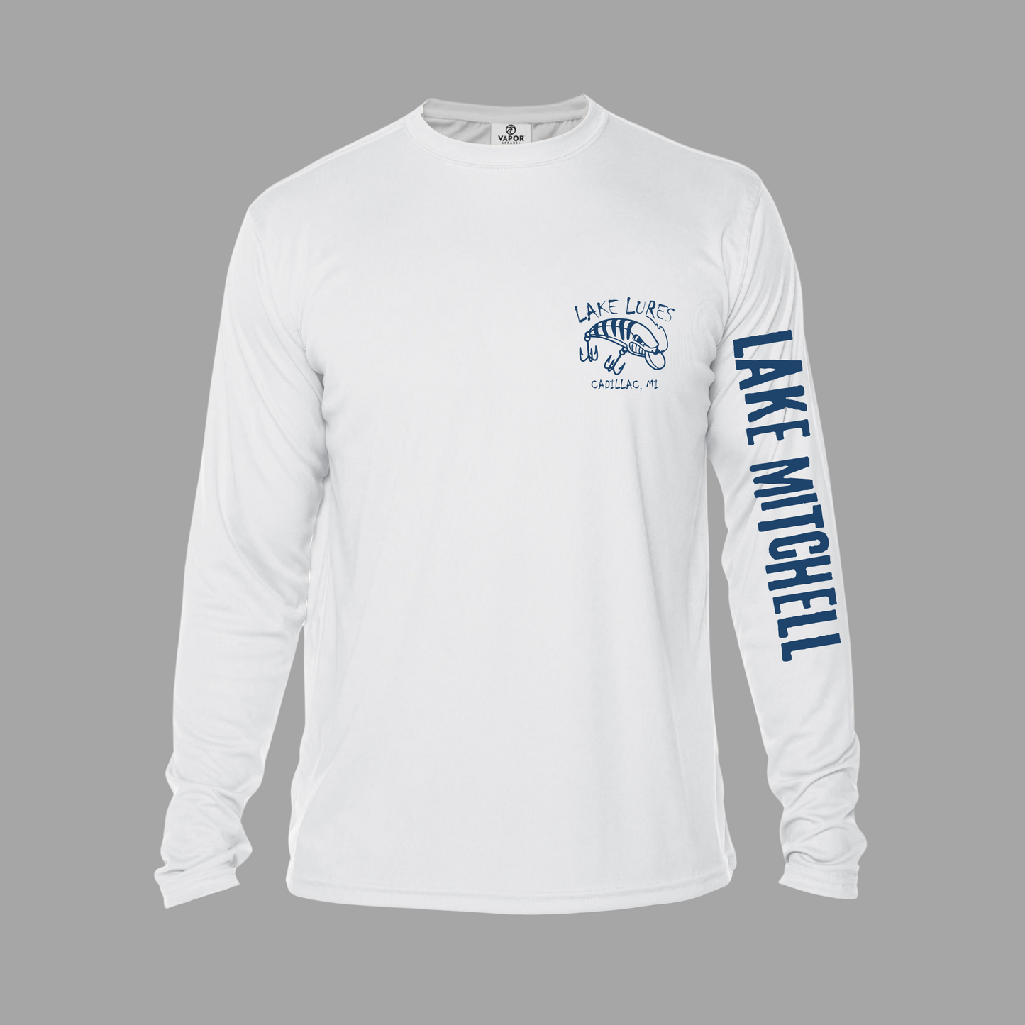 LAKE LURED Fishing Lure Flag Dri-Fit Long Sleeve Shirt UPF 50+