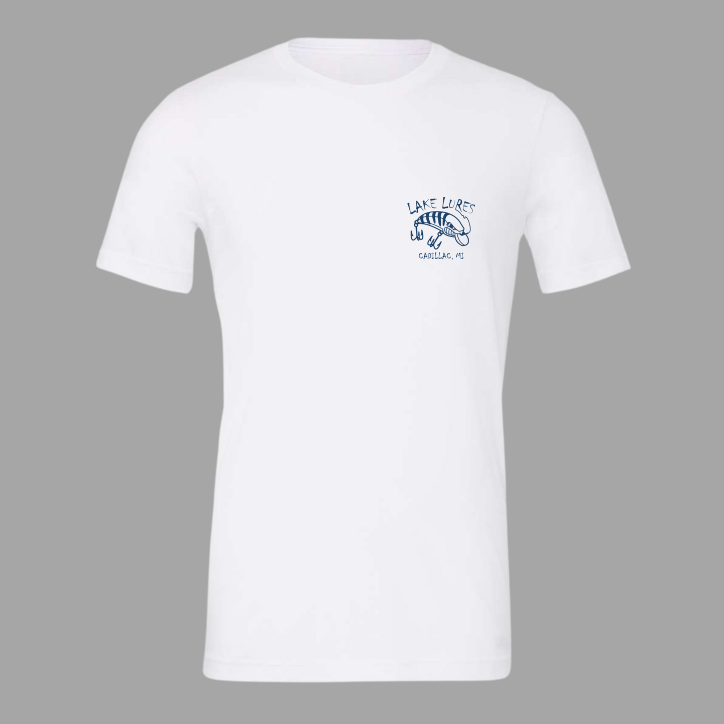 Lake Lured Fishing Lure Flag Short Sleeve Adult Tee