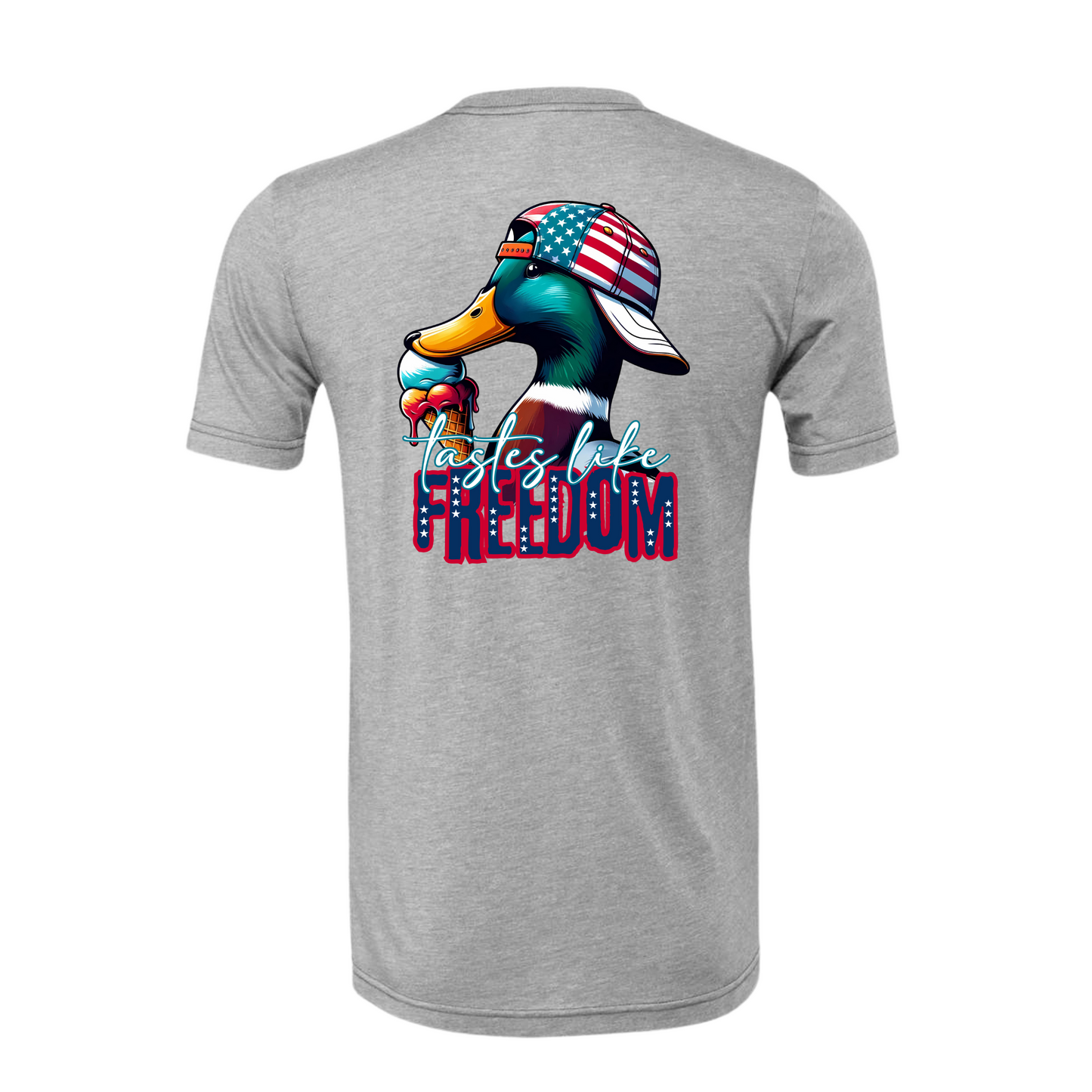 Tastes Like Freedom Mallard Duck Adult Short Sleeve Tee