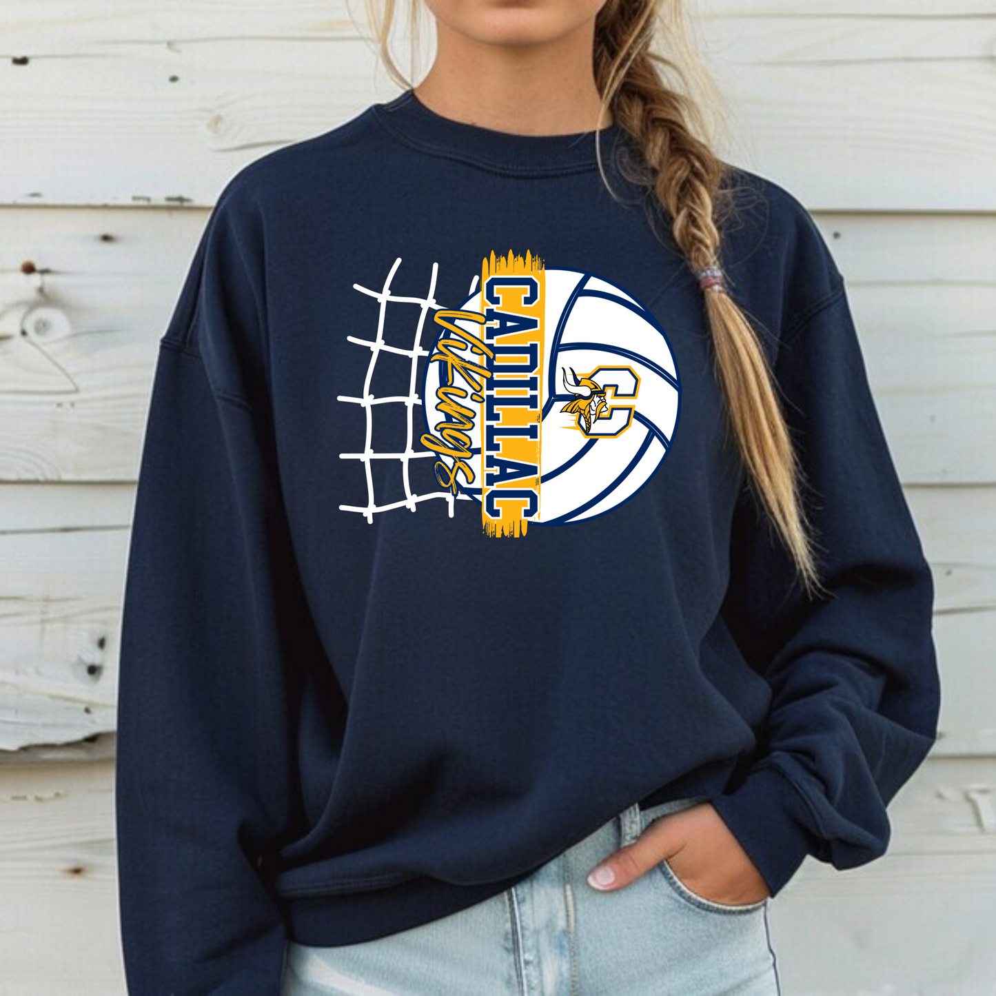 Vikings Volleyball Crewneck Sweatshirt