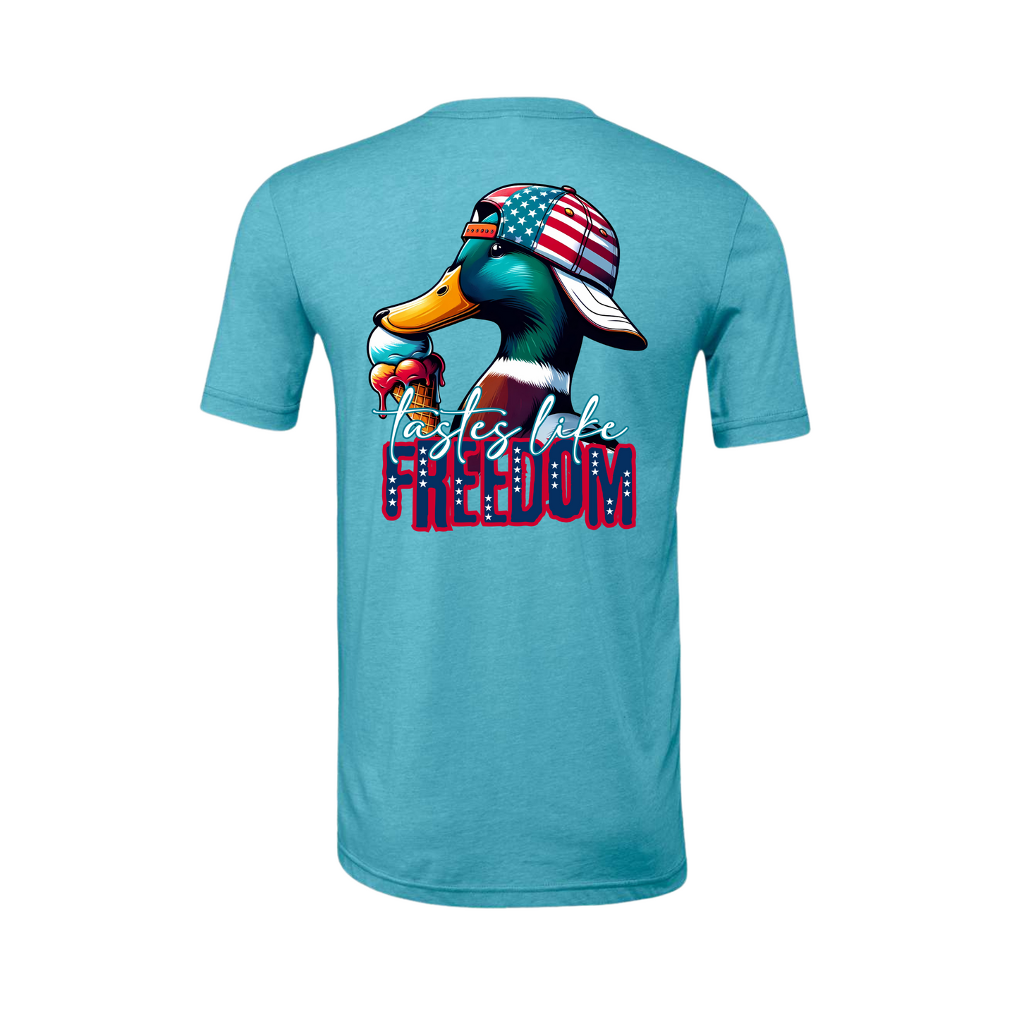 Tastes Like Freedom Mallard Duck Adult Short Sleeve Tee