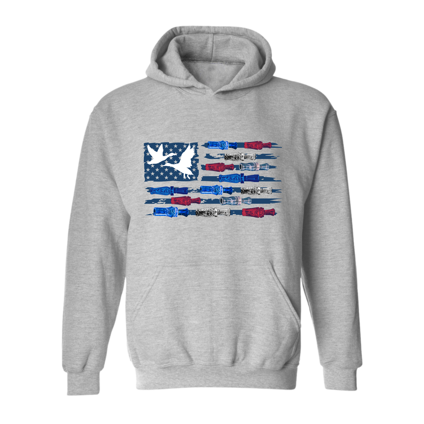 Duck Call Flag Adult Hoodie