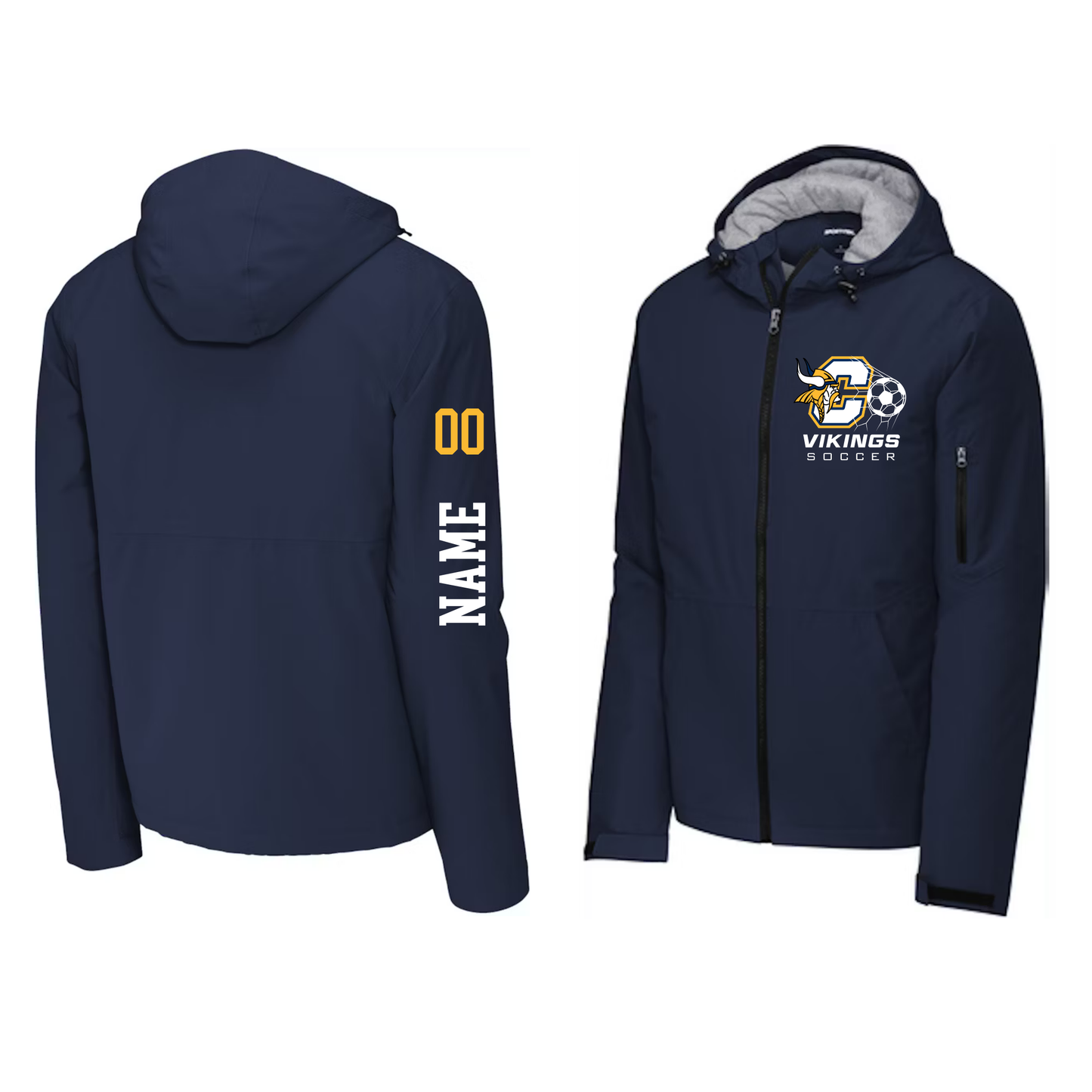 Cadillac Vikings Soccer Waterproof Insulated Jacket - NAVY