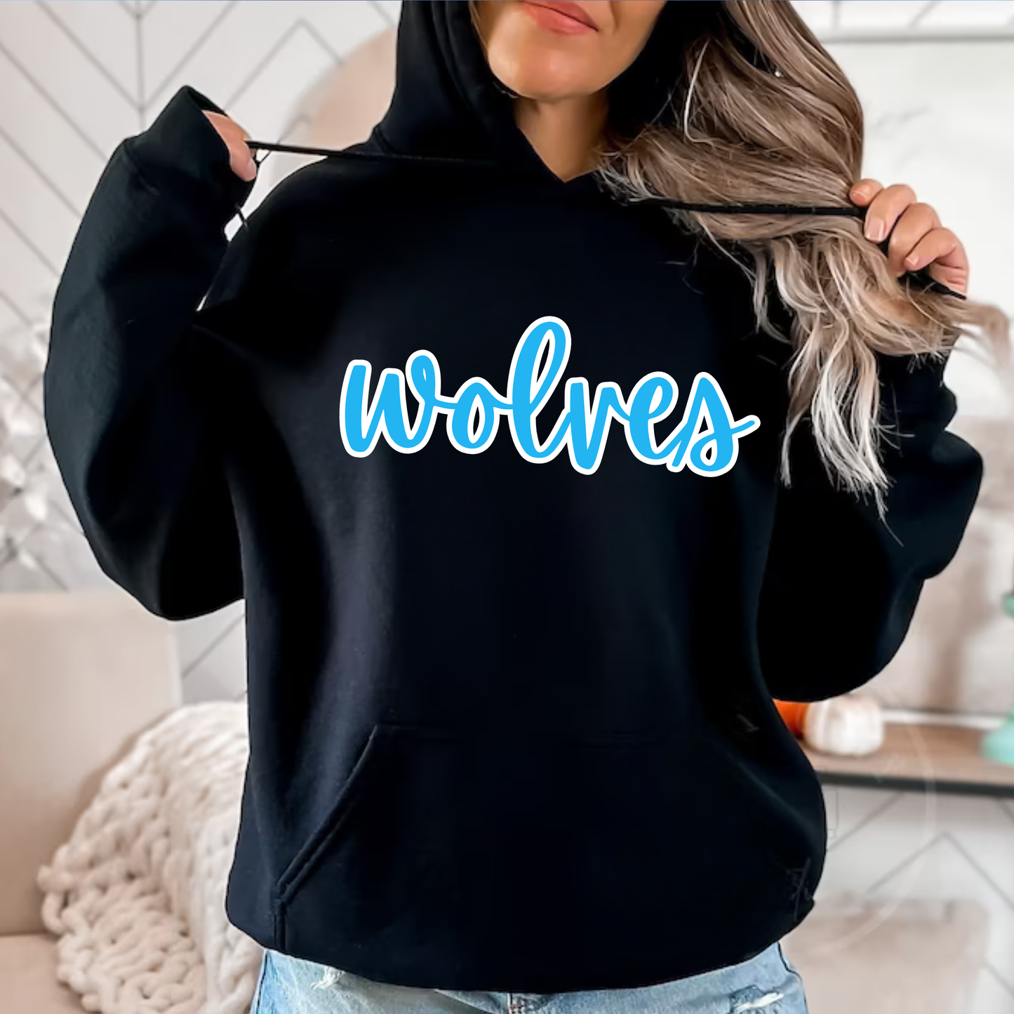 Canton Wolves Hockey UNISEX Hoodie - BLACK