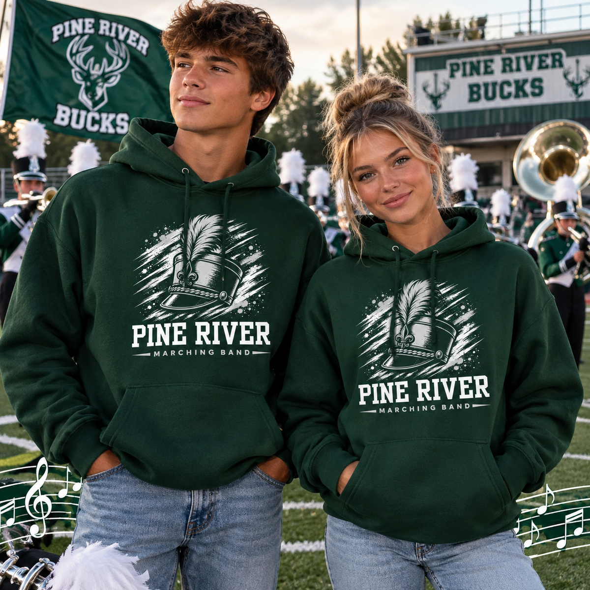 Pine River Marching Band UNISEX Hoodie