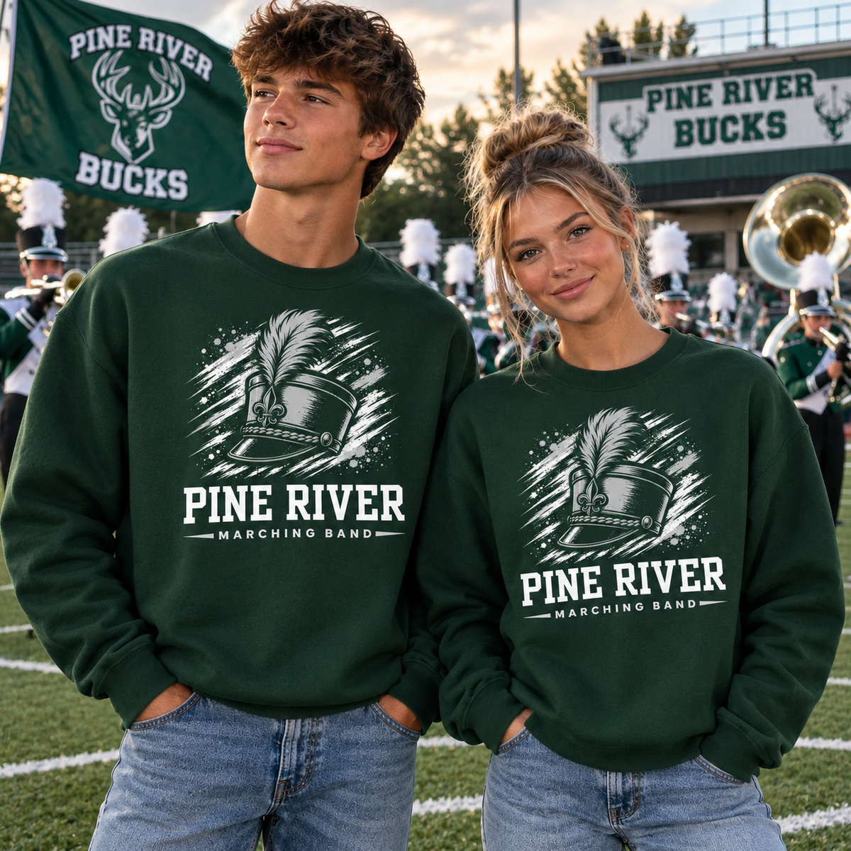 Pine River Marching Band UNISEX Crewneck Sweatshirt