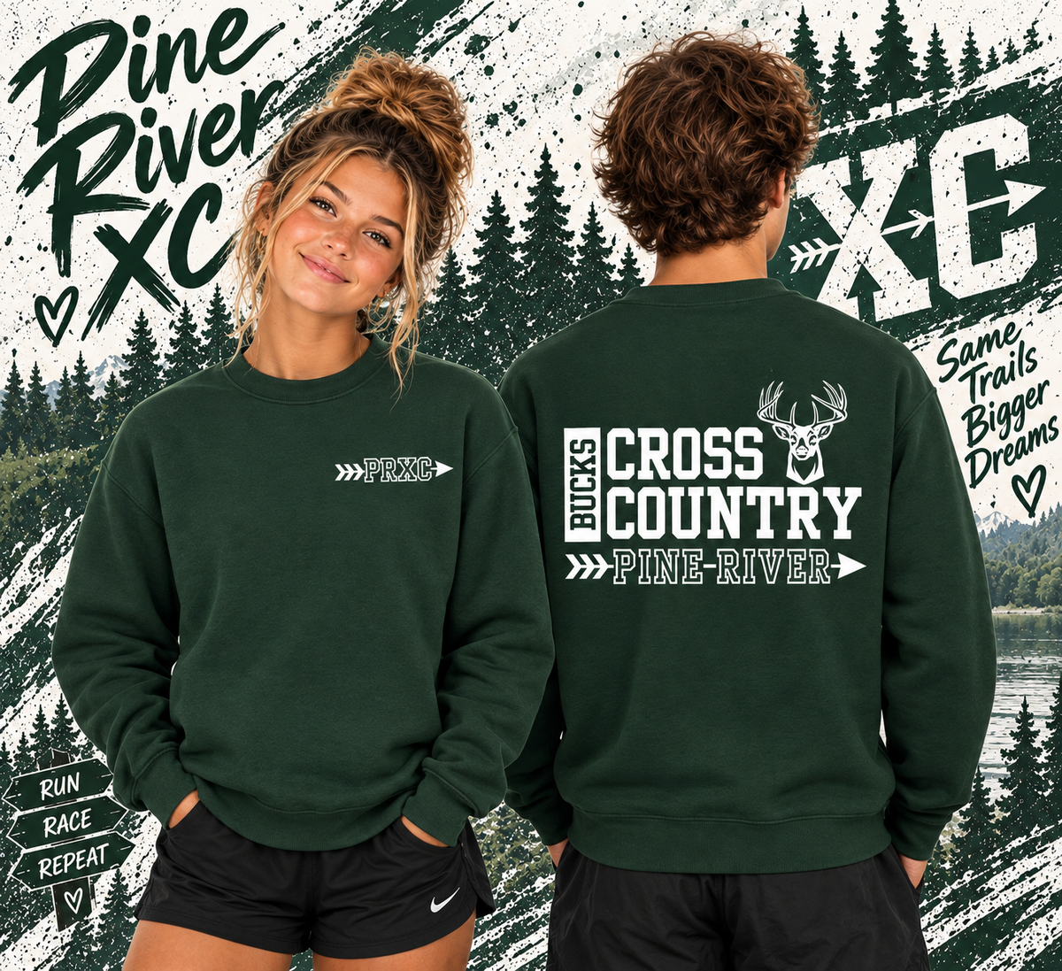 Pine River Cross Country UNISEX Crewneck Sweatshirt