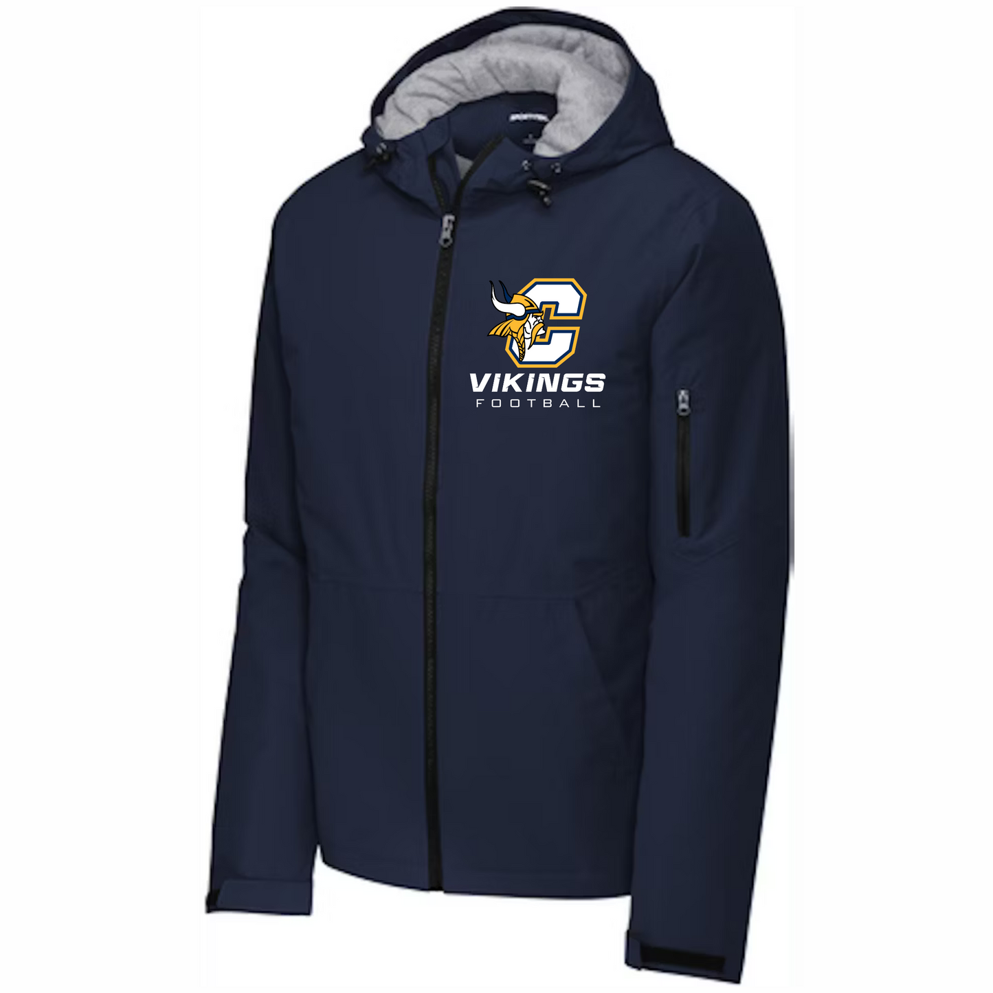 Cadillac Vikings Football Waterproof Insulated Jacket - NAVY