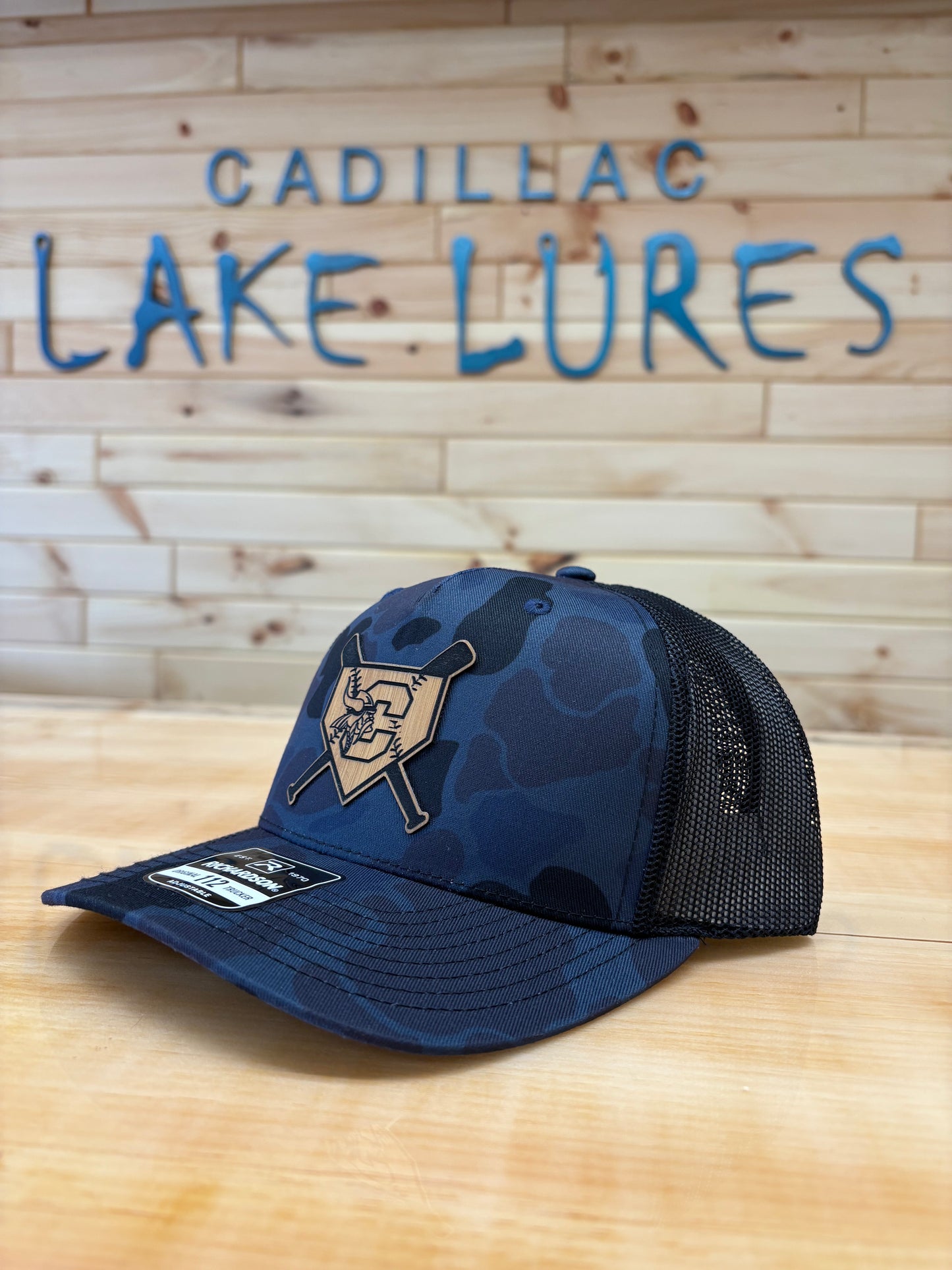 Cadillac Vikings Baseball Leather Patch Hat