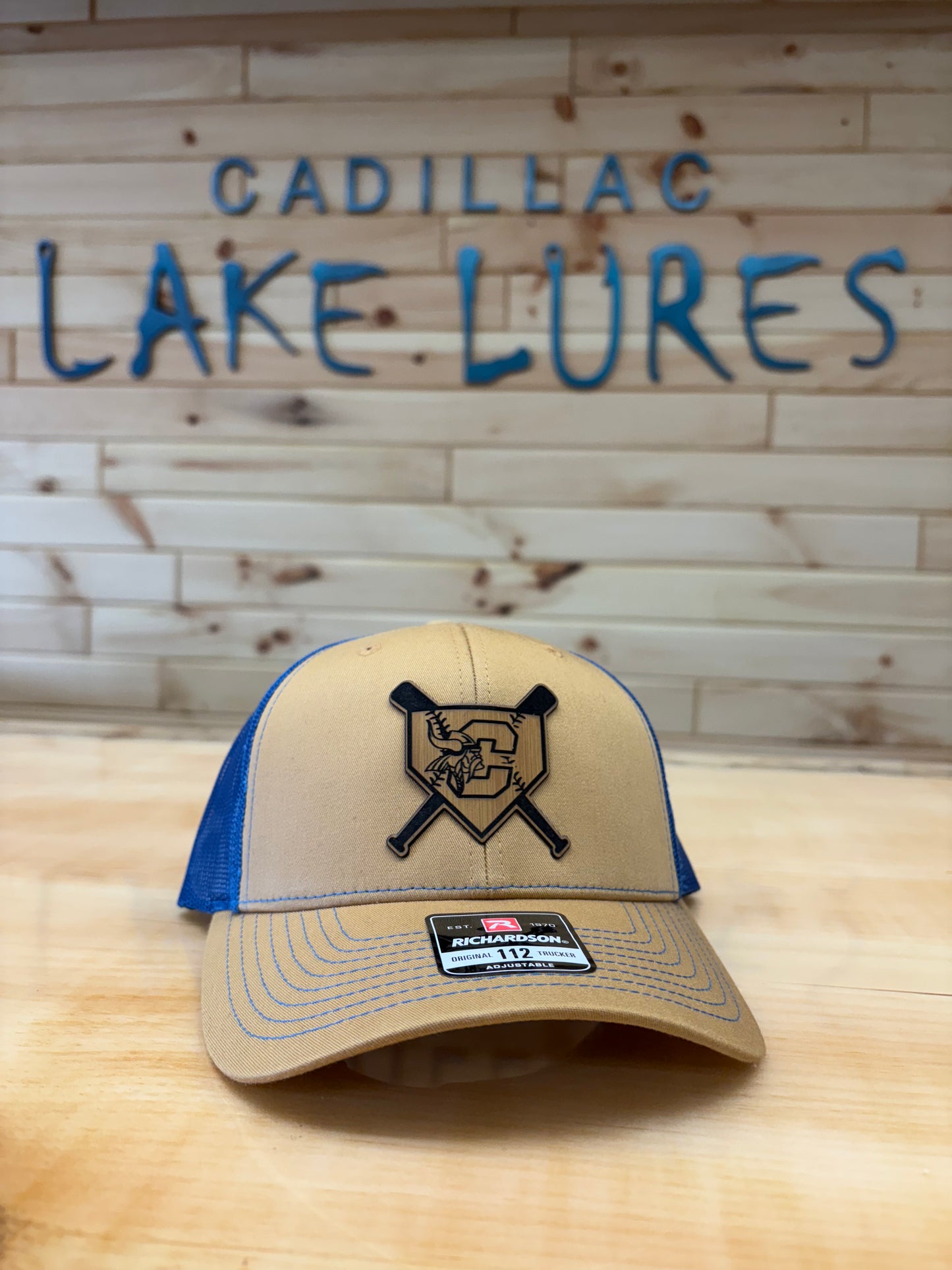 Cadillac Vikings Baseball Leather Patch Hat