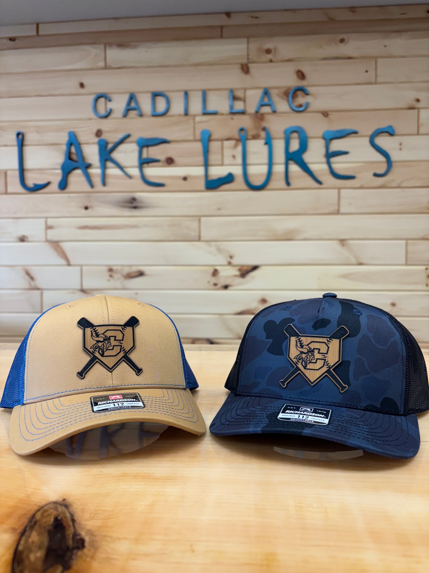 Cadillac Vikings Baseball Leather Patch Hat