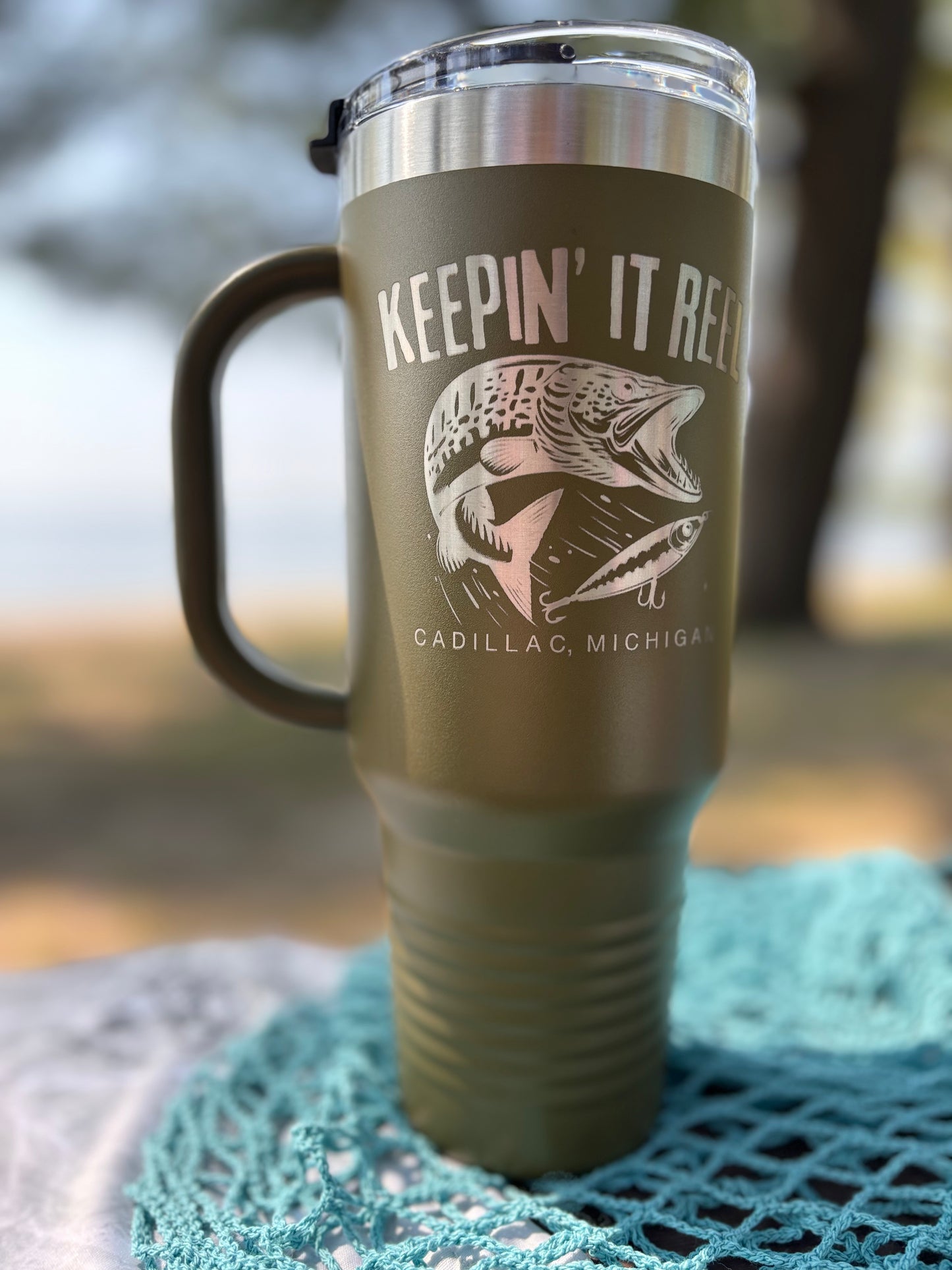 Keepin' It Reel 40 oz. Insulated Tumbler w/ Handle