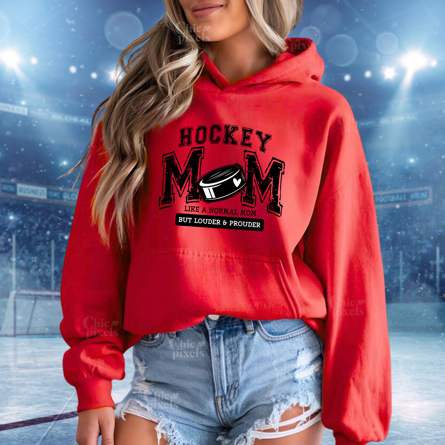 Hockey Mom Bears Hockey ADULT Hoodie