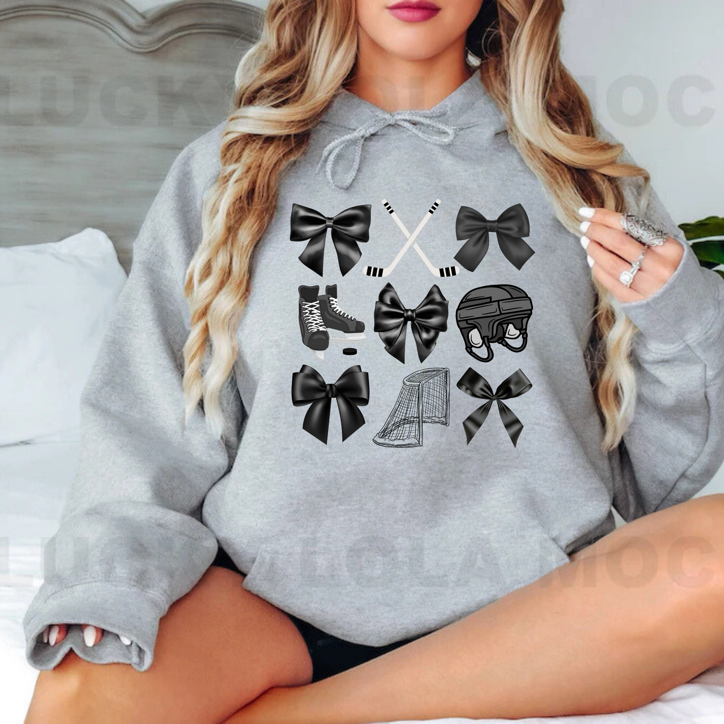 Coquette Black Bears Hockey ADULT Hoodie