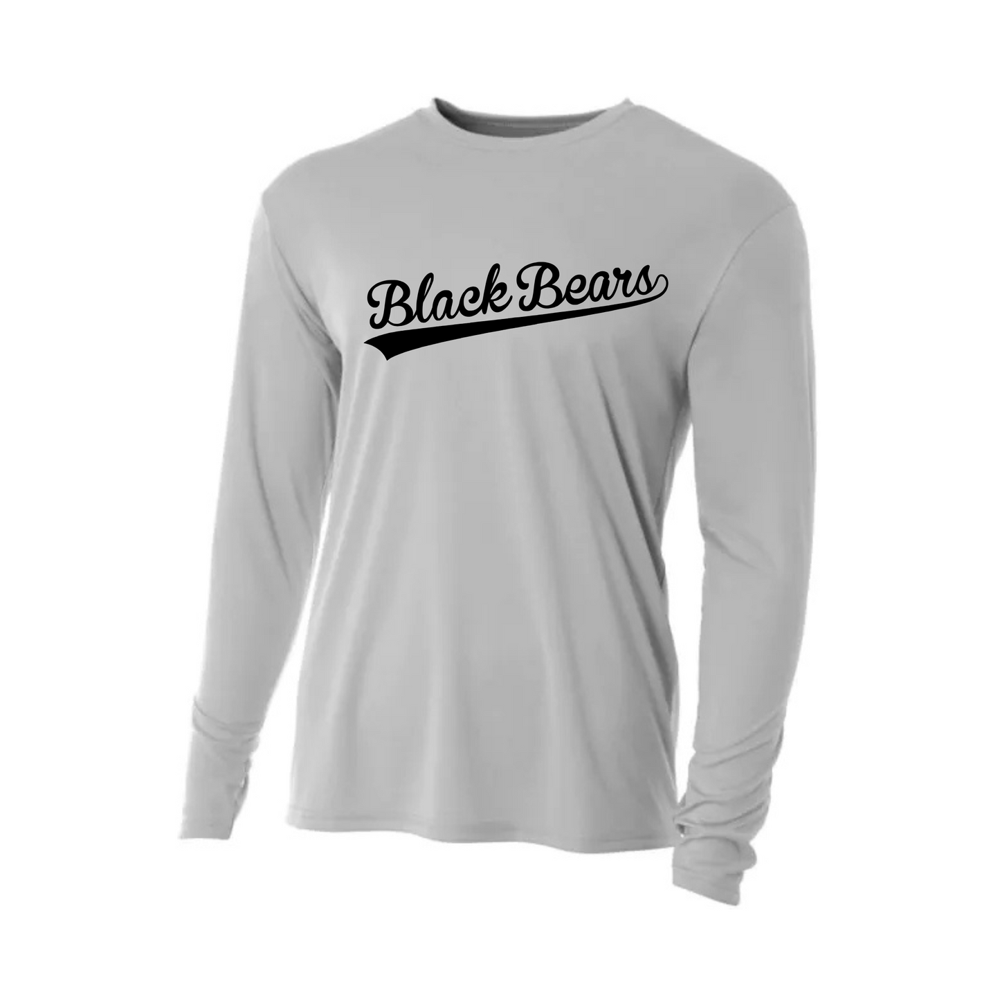Script Black Bears Hockey DRI-FIT Cooling Performance Long-Sleeve T-Shirt