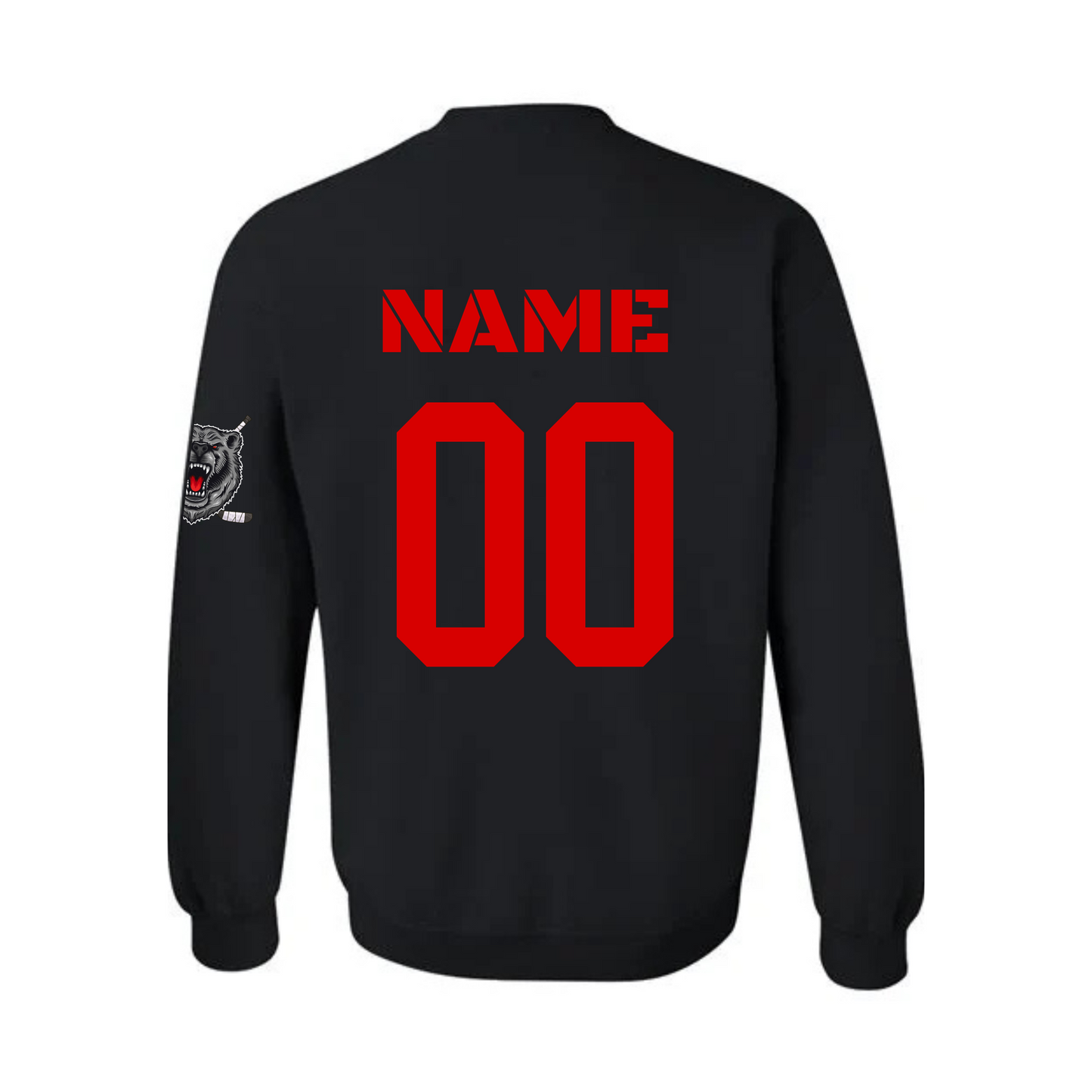 GAME DAY JERSEY Northern Michigan Black Bears Hockey ADULT Crewneck Sweatshirt