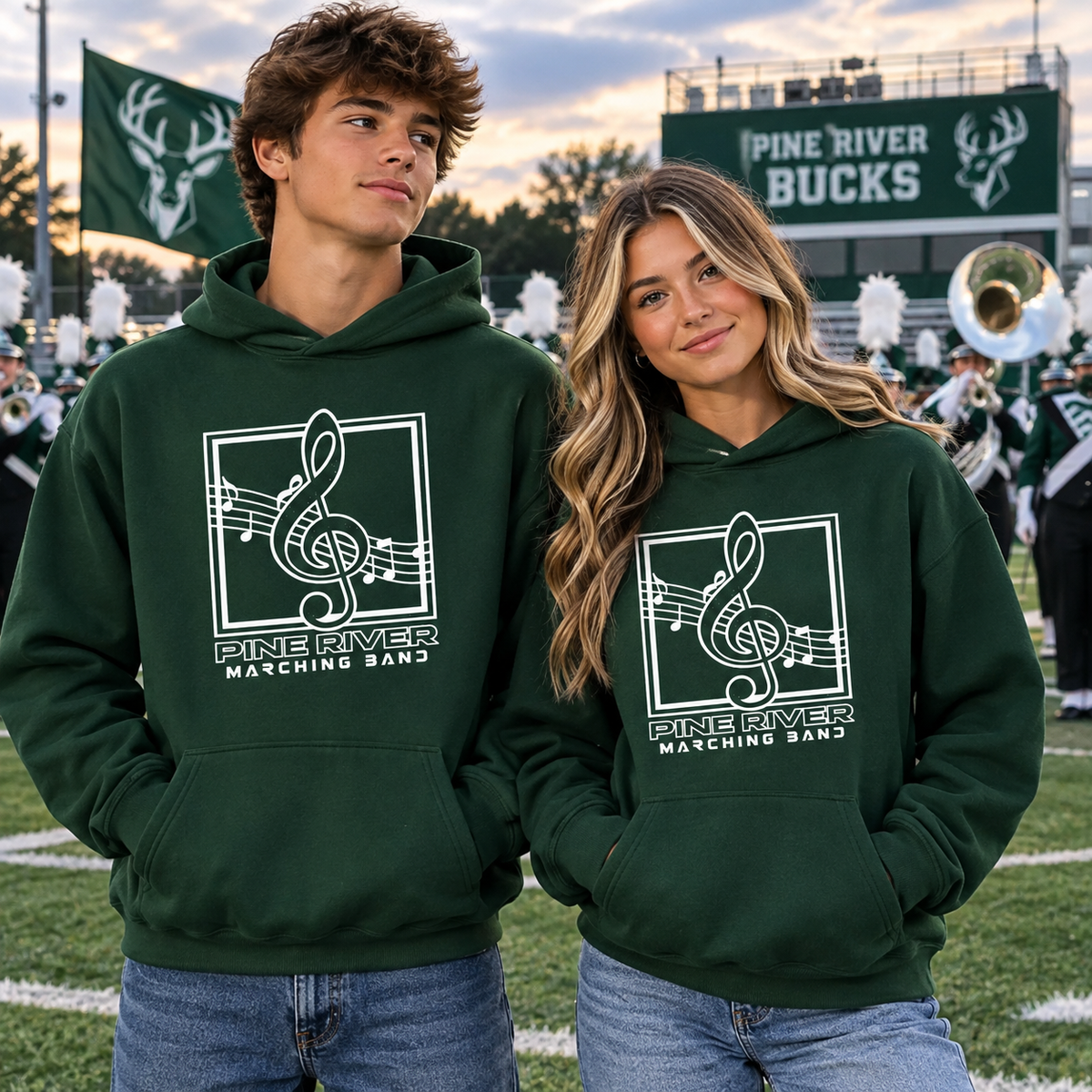 Pine River Marching Band UNISEX Hoodie