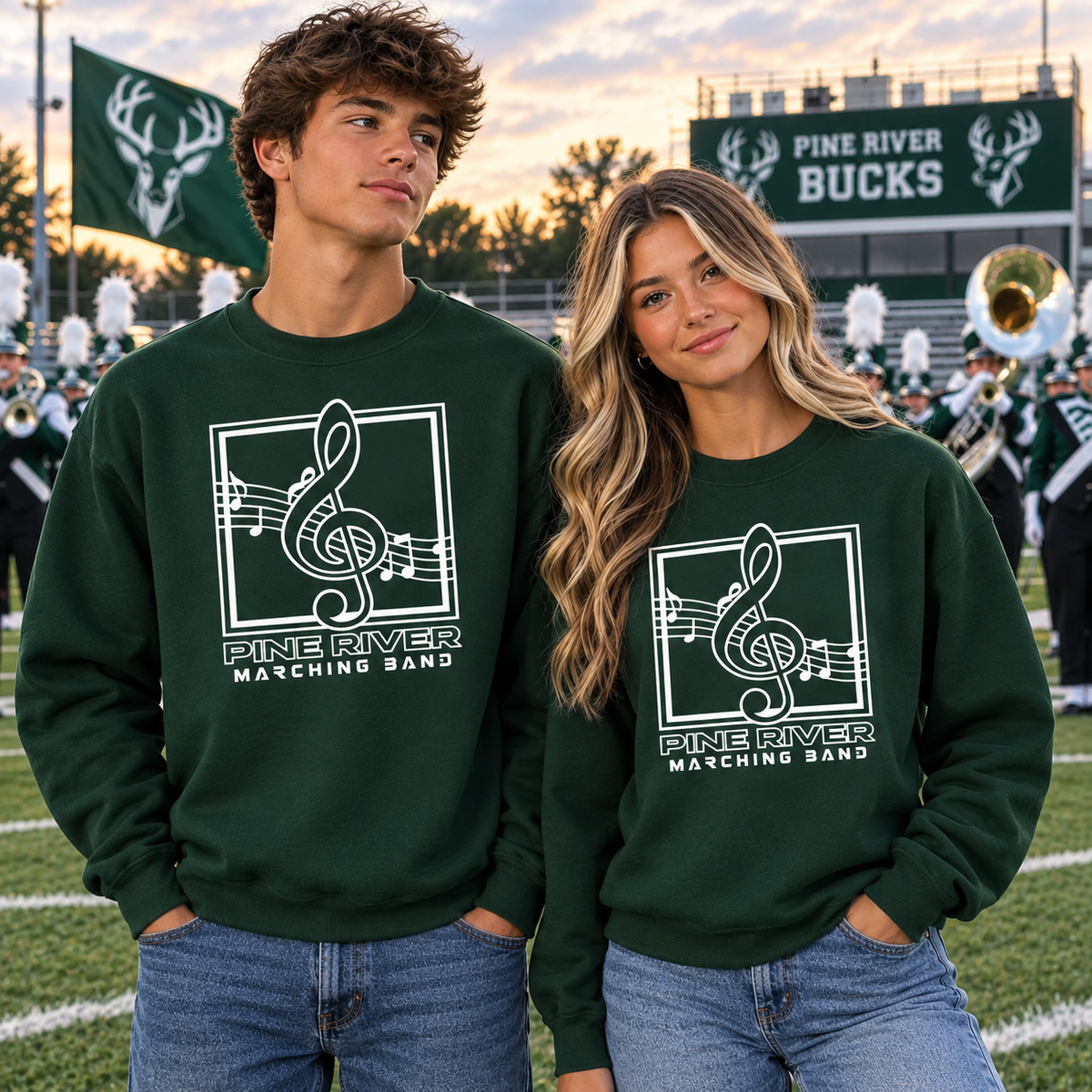 Pine River Marching Band UNISEX Crewneck Sweatshirt