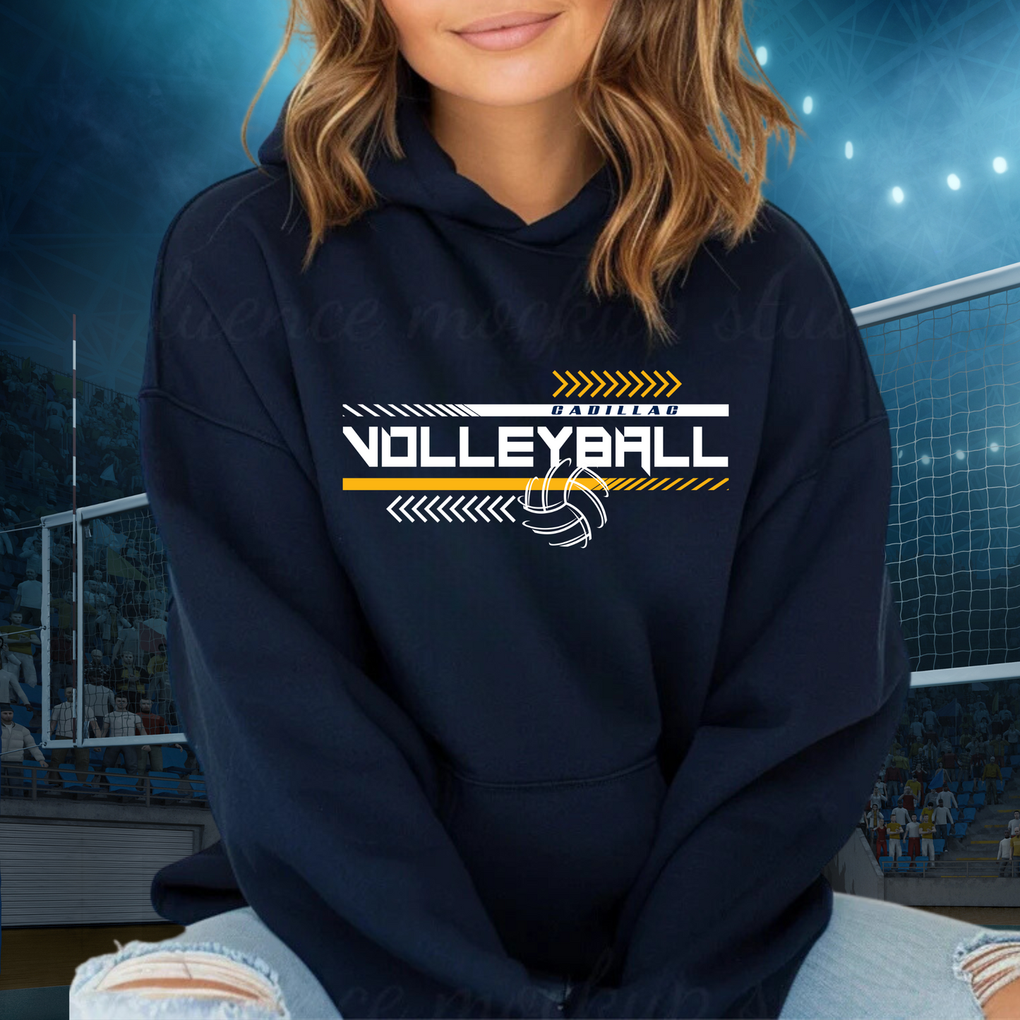 Cadillac Volleyball ADULT Hoodie