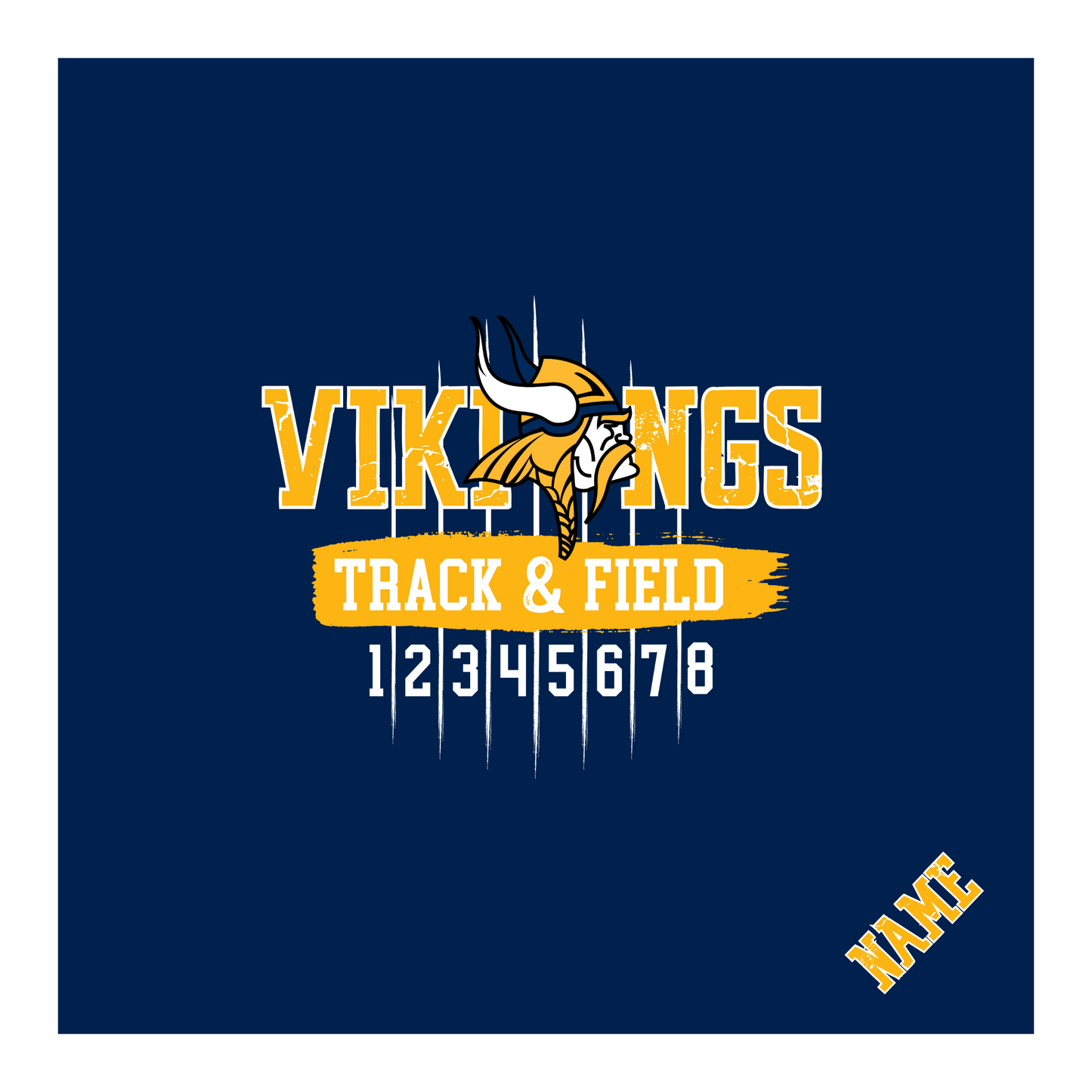 Cadillac Vikings Track & Field Personalized Fleece Sweatshirt Blanket