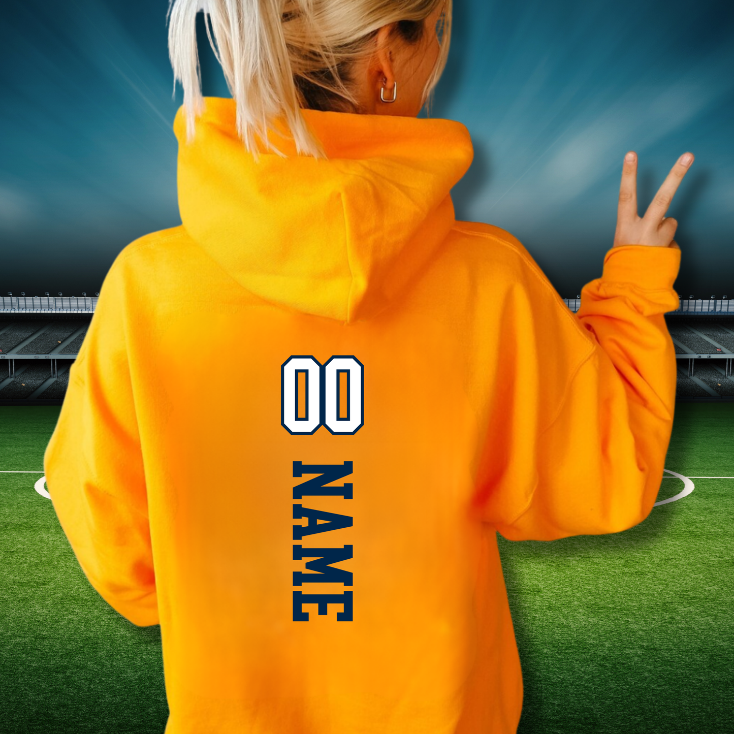Cadillac Vikings Girls Soccer ADULT Hoodie - PLAYER PACKAGE PRICING - GOLD
