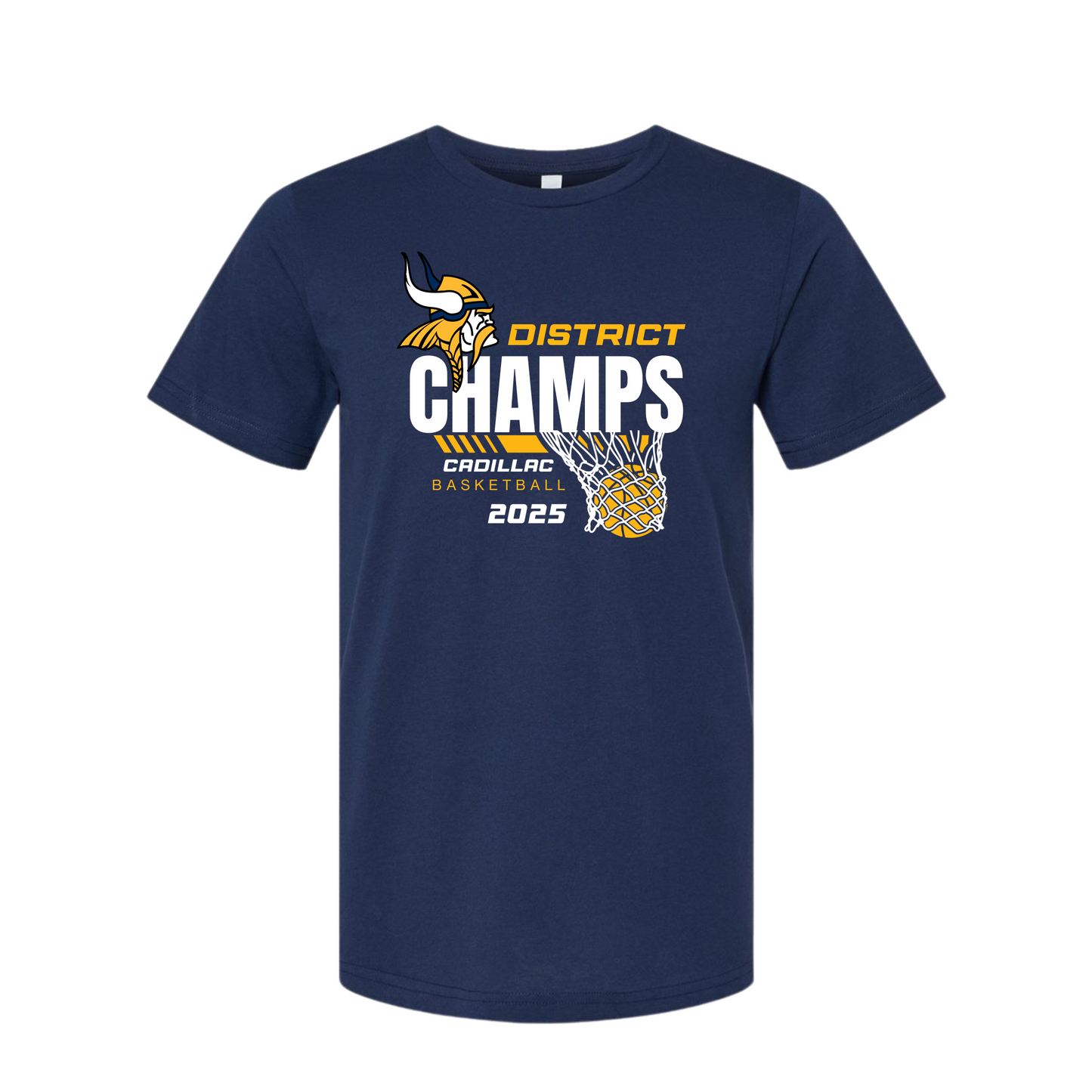 2025 DISTRICT CHAMPS Commemorative Vikings Basketball ADULT T-Shirt