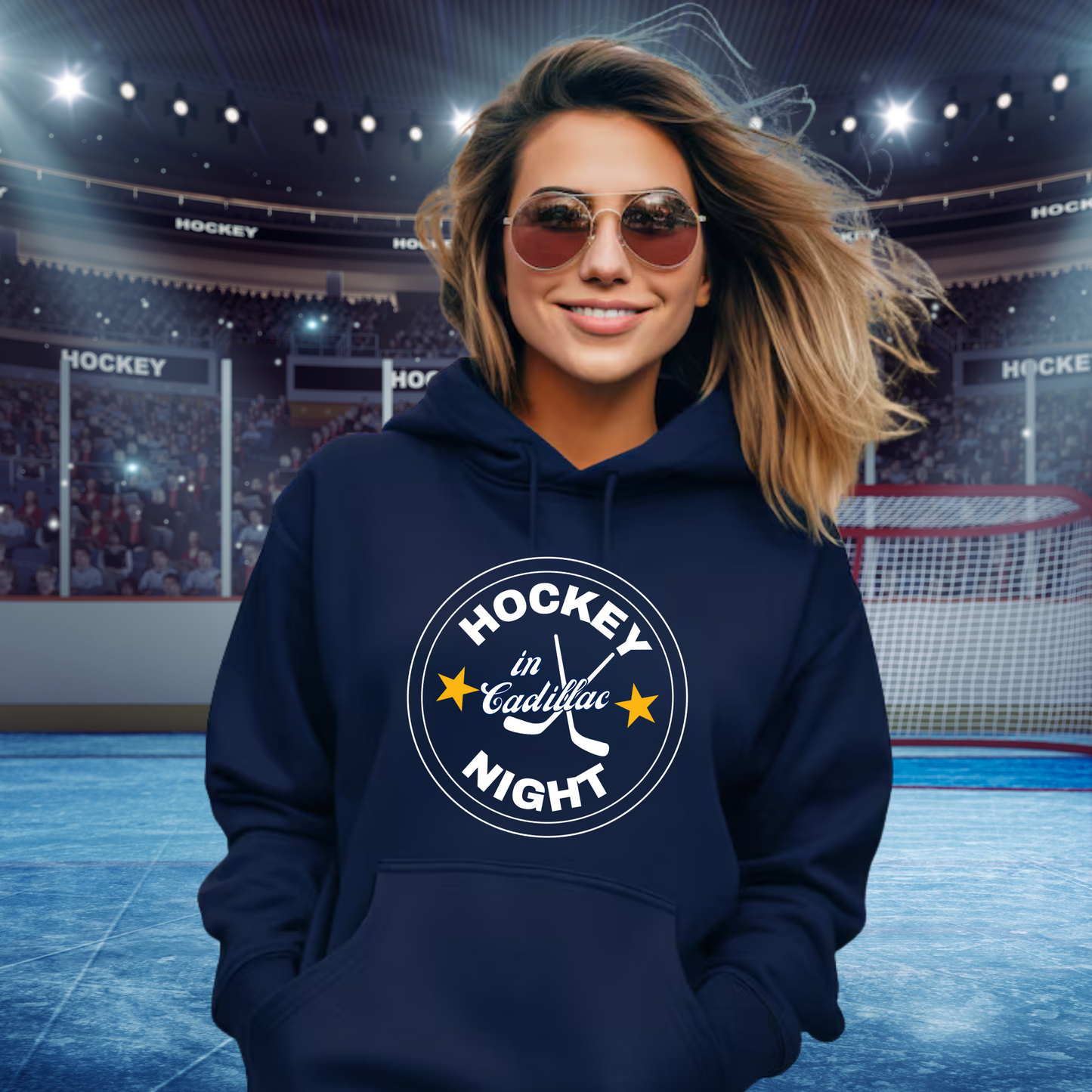 HOCKEY NIGHT IN CADILLAC (Original Logo) Sweatshirts - BY ONLINE ORDER ONLY
