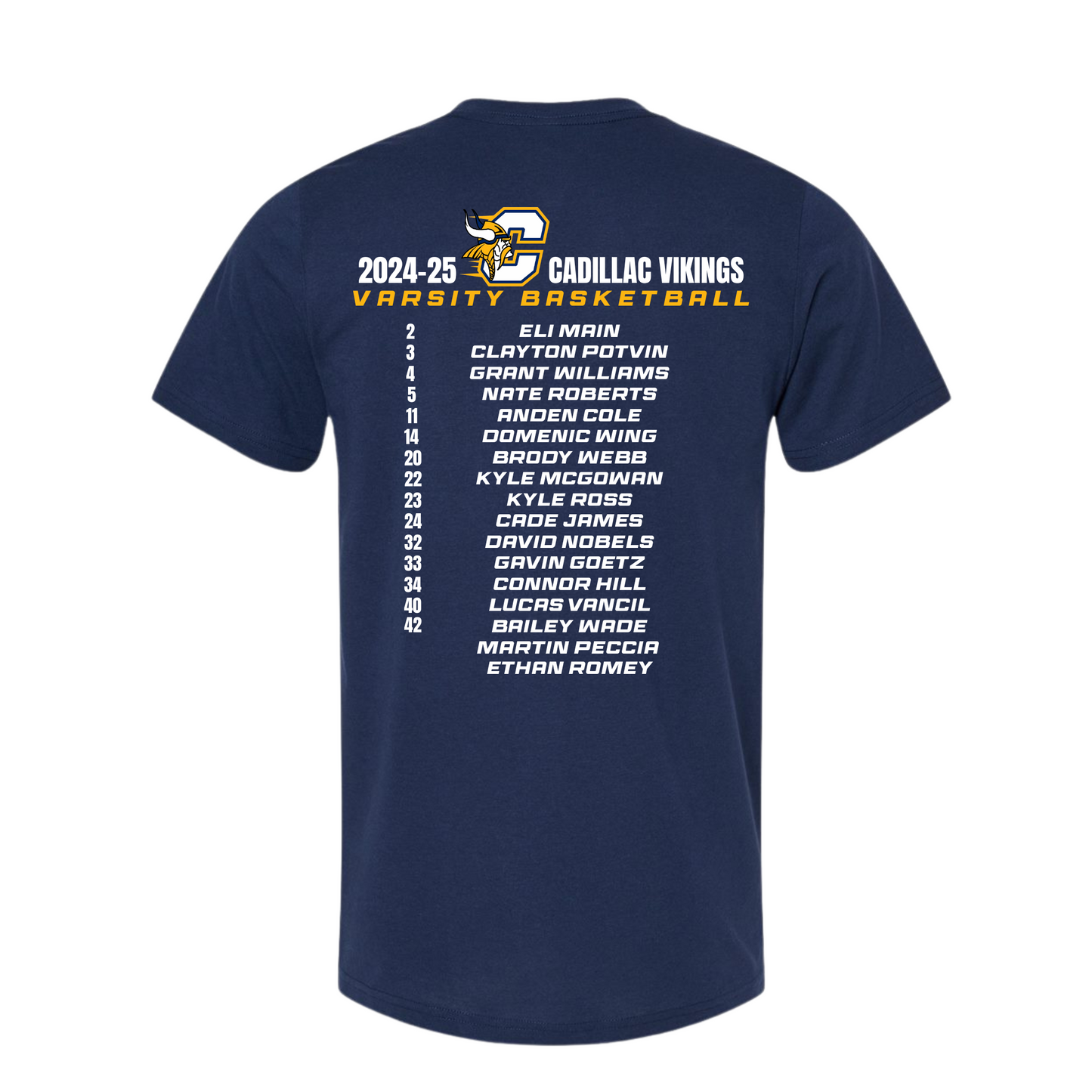 2025 DISTRICT CHAMPS Commemorative Vikings Basketball ADULT T-Shirt