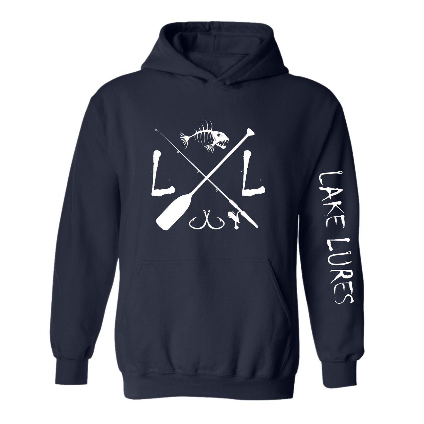 Lake Lures Logo Adult Hoodie