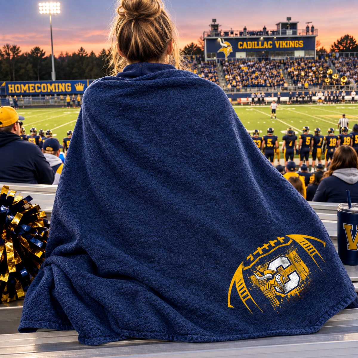 Cadillac Football Game Day Blanket