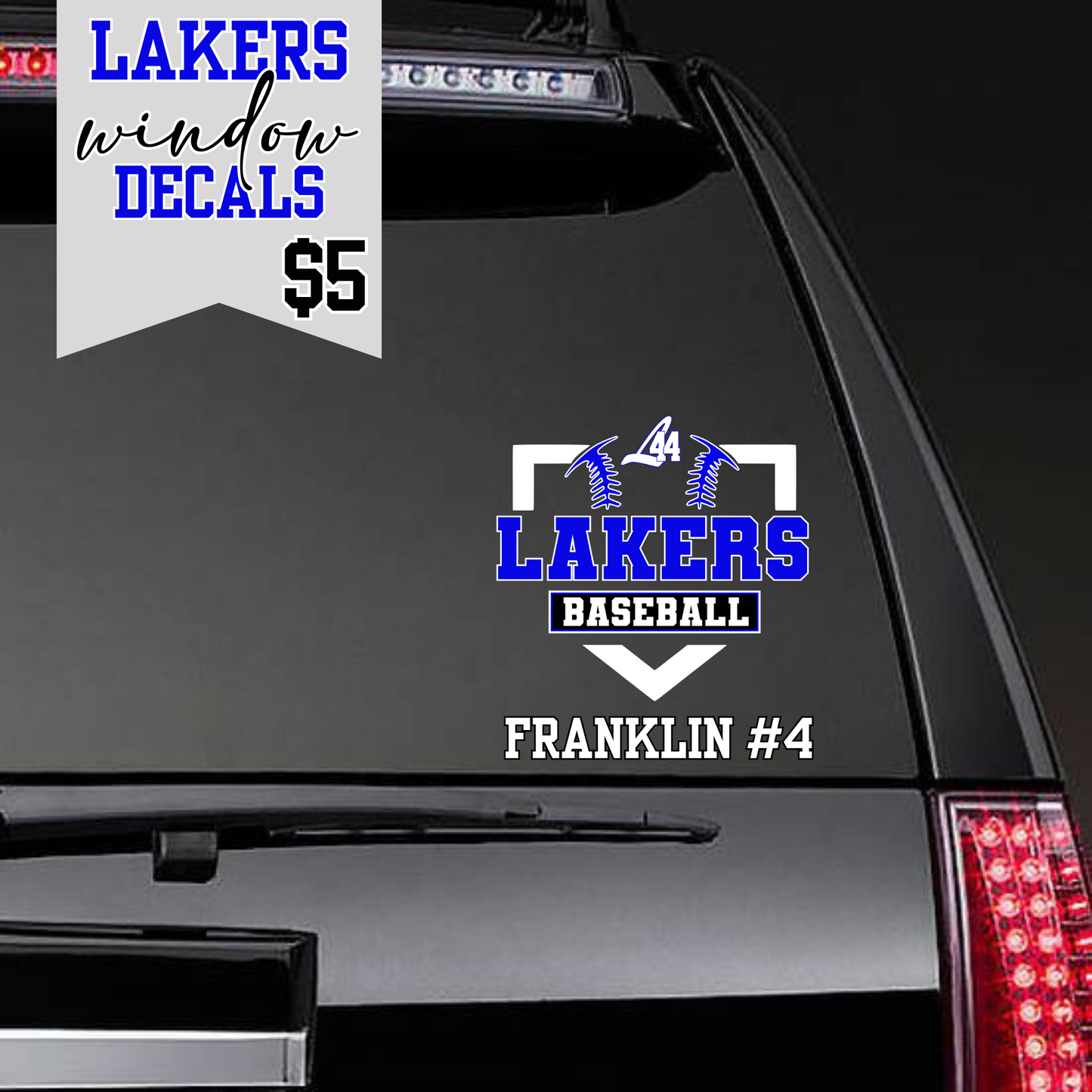 Latitude 44 Lakers Baseball Auto Decal