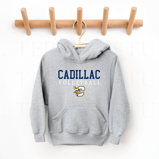 Cadillac Vikings Volleyball Unisex YOUTH Hoodie