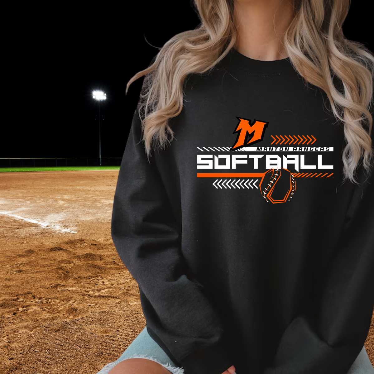 Manton Rangers Softball ADULT Unisex Crewneck Sweatshirt