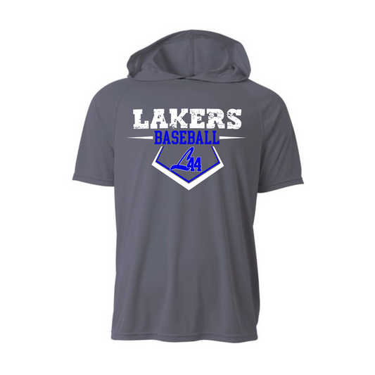 Hooded DRI-FIT Latitude 44 Lakers Baseball T-Shirt (Cooling Performance T-Shirt)
