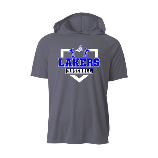 Hooded DRI-FIT Latitude 44 Lakers Baseball T-Shirt (Cooling Performance T-Shirt)