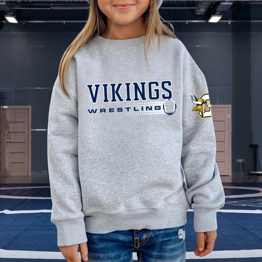 Cadillac Vikings Wrestling YOUTH Crewneck Sweatshirt