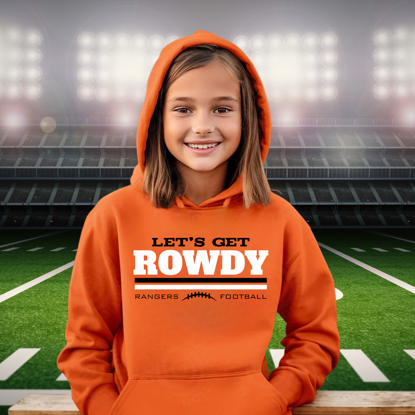 Let's Get ROWDY Manton Rangers Football Unisex YOUTH Hoodie