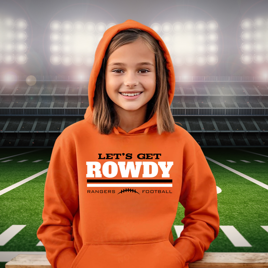 Let's Get ROWDY Manton Rangers Football Unisex YOUTH Hoodie