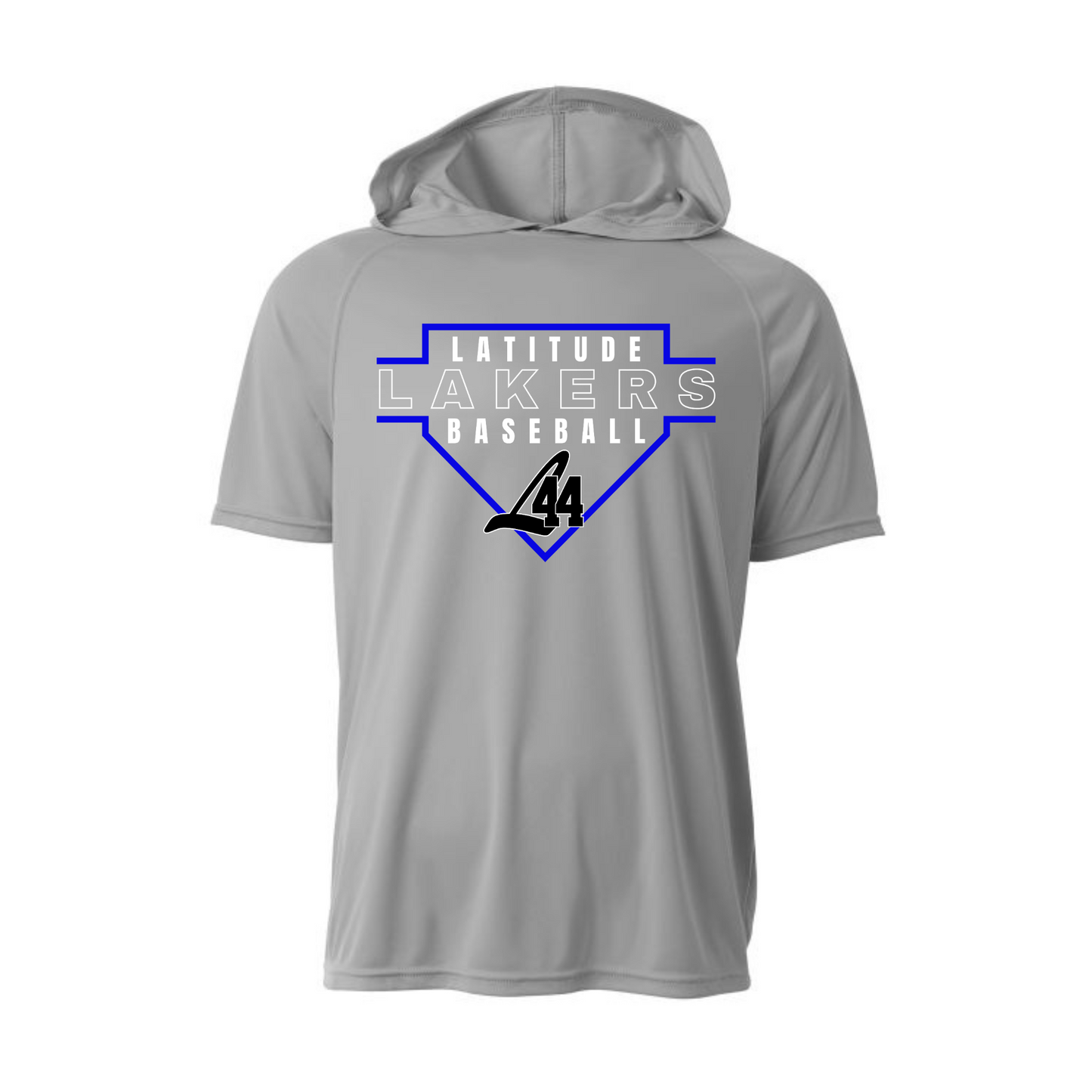 Hooded DRI-FIT Latitude 44 Lakers Baseball T-Shirt (Cooling Performance T-Shirt)