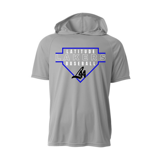 Hooded DRI-FIT Latitude 44 Lakers Baseball T-Shirt (Cooling Performance T-Shirt)