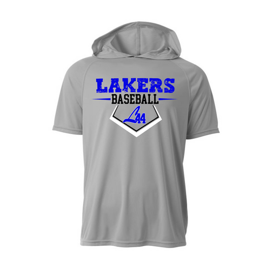 Hooded DRI-FIT Latitude 44 Lakers Baseball T-Shirt (Cooling Performance T-Shirt)