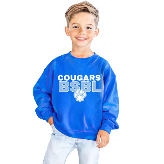 Great Lakes Cougars Baseball Unisex YOUTH Crewneck Sweatshirt