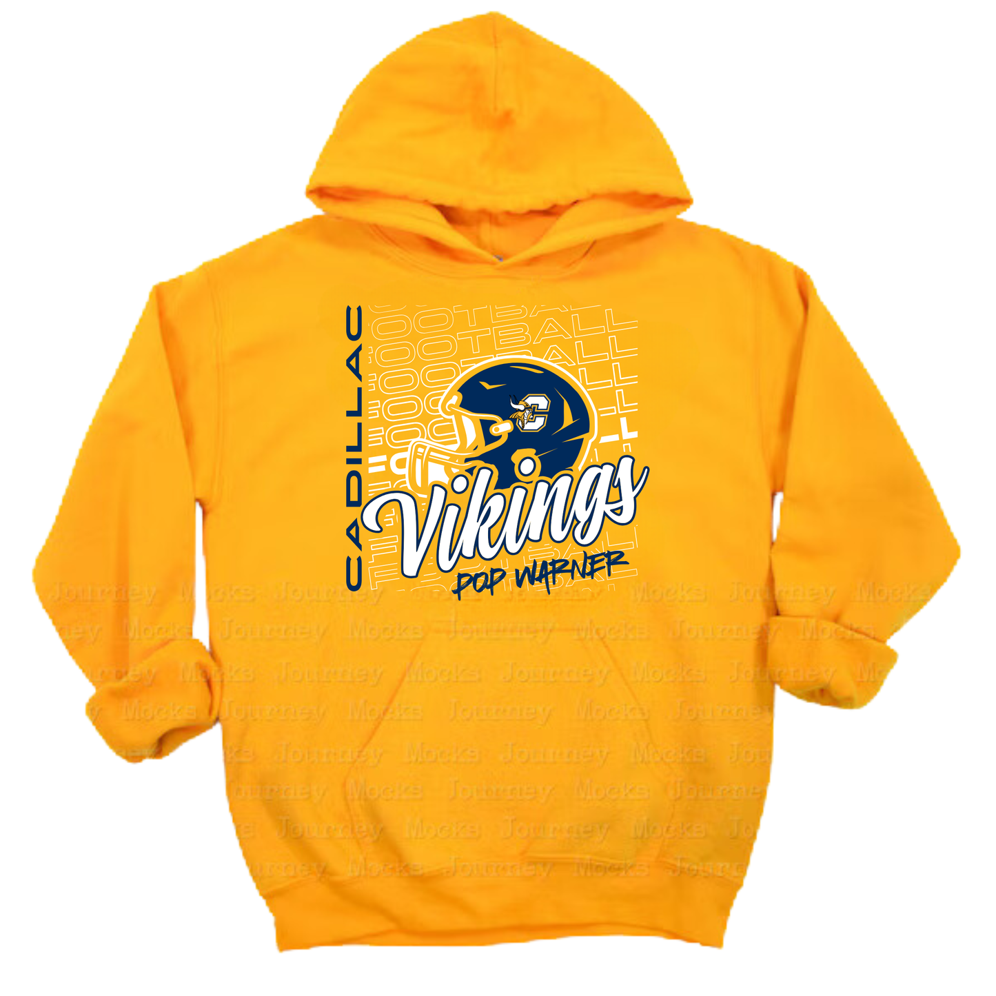 Vikings Pop Warner Football UNISEX Hoodie - GOLD