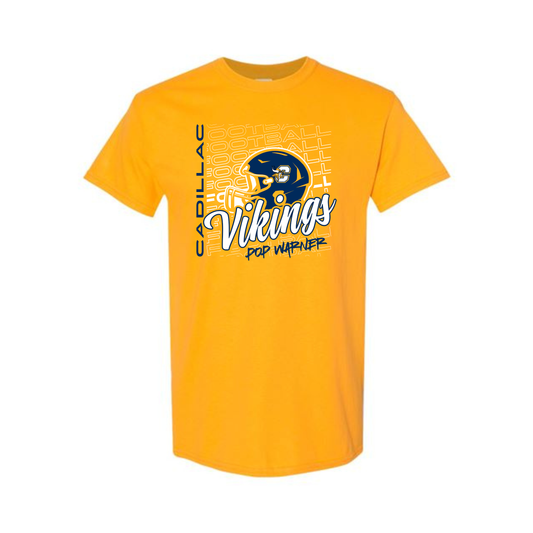Vikings Pop Warner Football UNISEX T-Shirt - GOLD