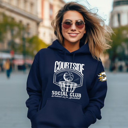 Courtside Social Club Basketball ADULT Hoodie