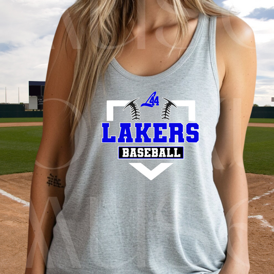 Latitude 44 Lakers Baseball ADULT Racerback Tank Top