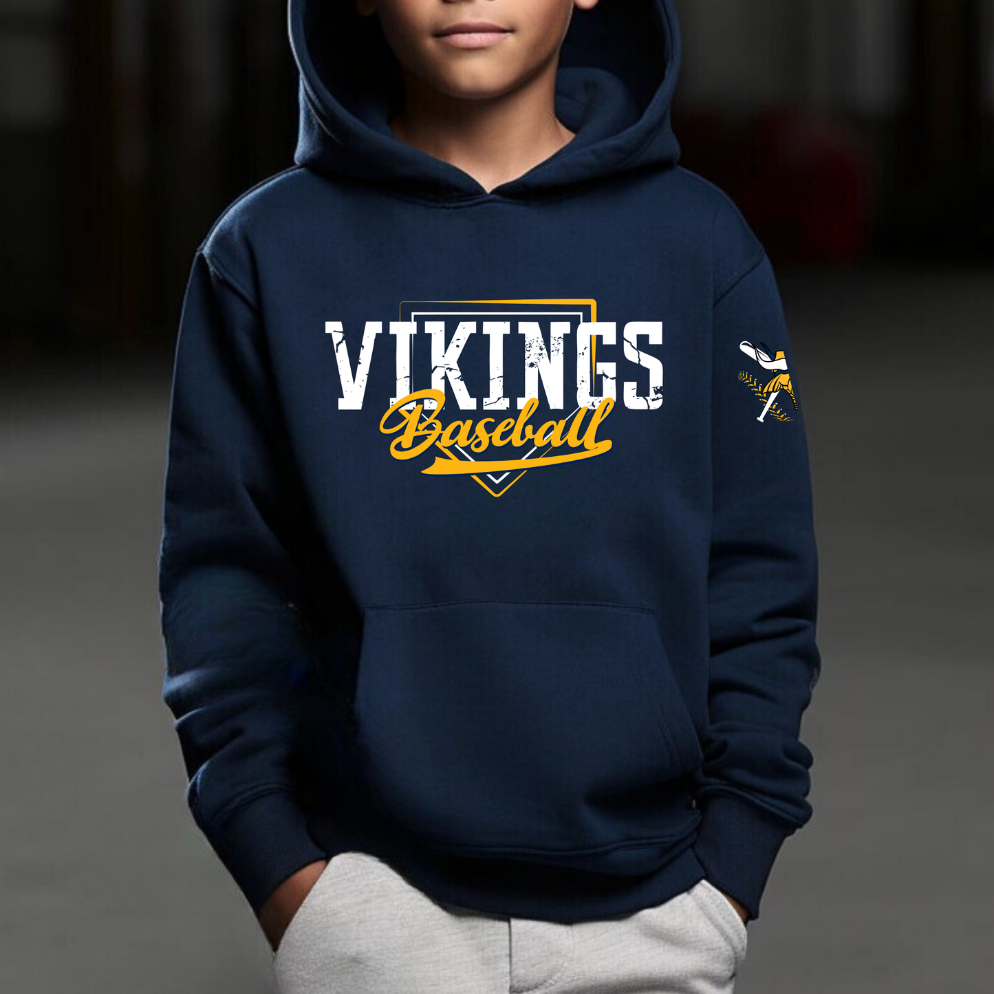 Cadillac Vikings Baseball Unisex YOUTH Hoodie