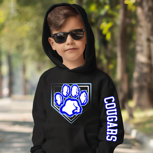 Great Lakes Cougars Baseball Unisex YOUTH Hoodie