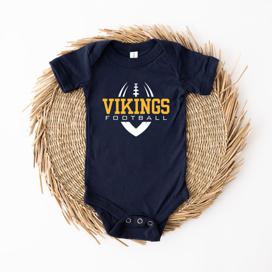 Cadillac Vikings Football Baby Bodysuit